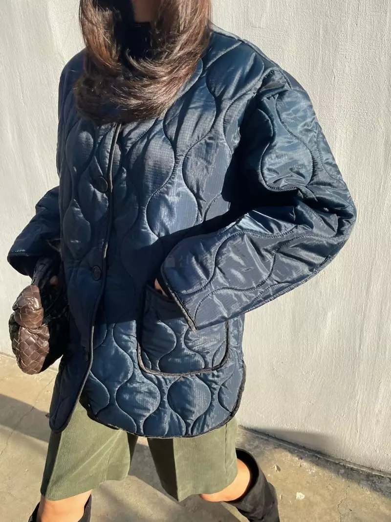 Levase - Korean Women Fashion - #womensfashion - Quilting Jacket - 11