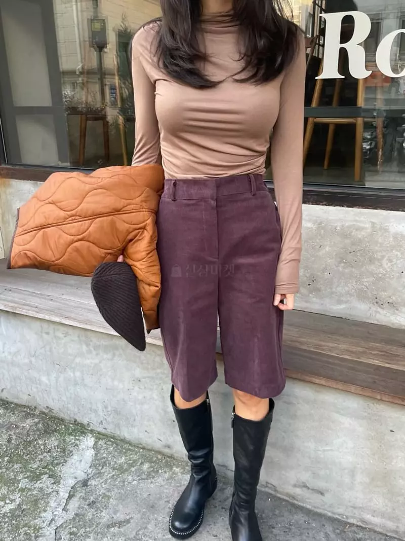 Levase - Korean Women Fashion - #womensfashion - Corduroy Pants - 6