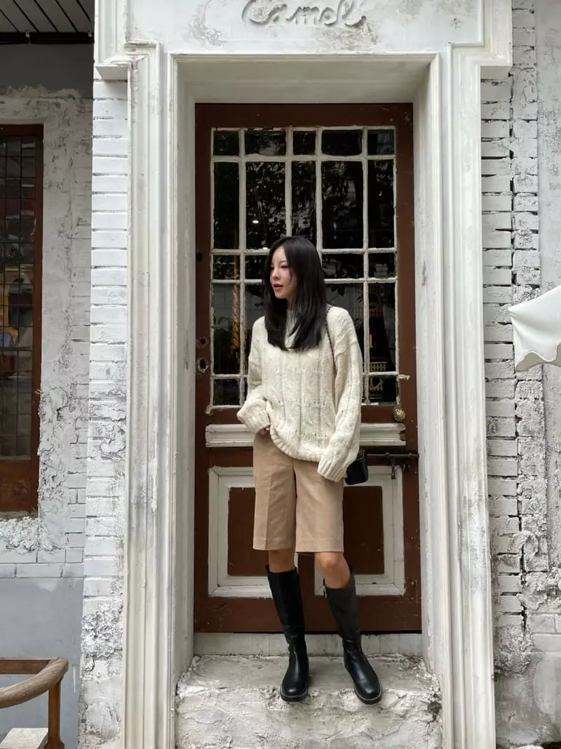 Levase - Korean Women Fashion - #womensfashion - Alpaca Knit Tee