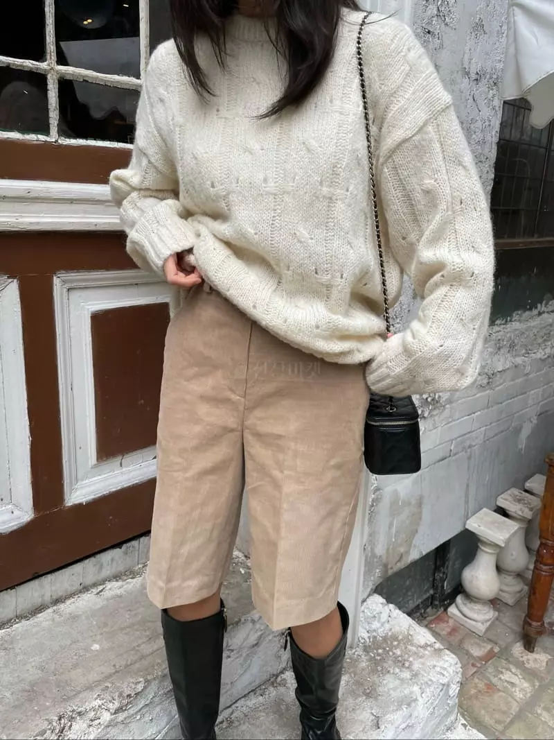 Levase - Korean Women Fashion - #womensfashion - Alpaca Knit Tee - 3