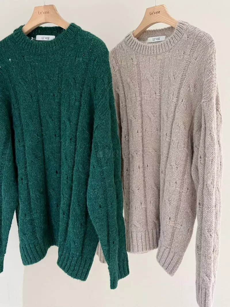 Levase - Korean Women Fashion - #womensfashion - Alpaca Knit Tee - 7