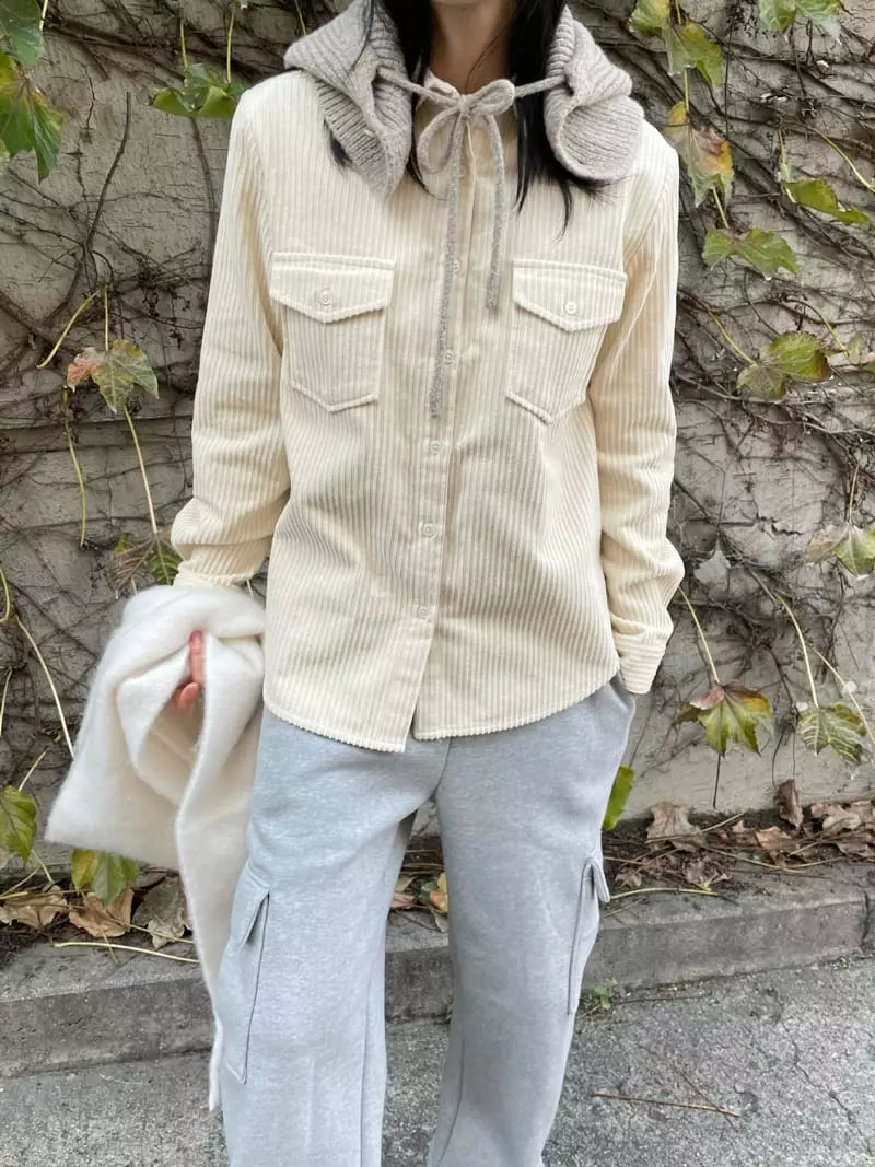 Levase - Korean Women Fashion - #womensfashion - Rib Shirt