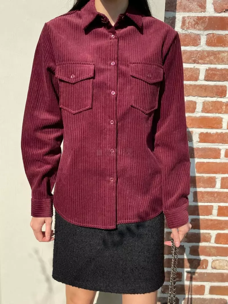Levase - Korean Women Fashion - #womensfashion - Rib Shirt - 11