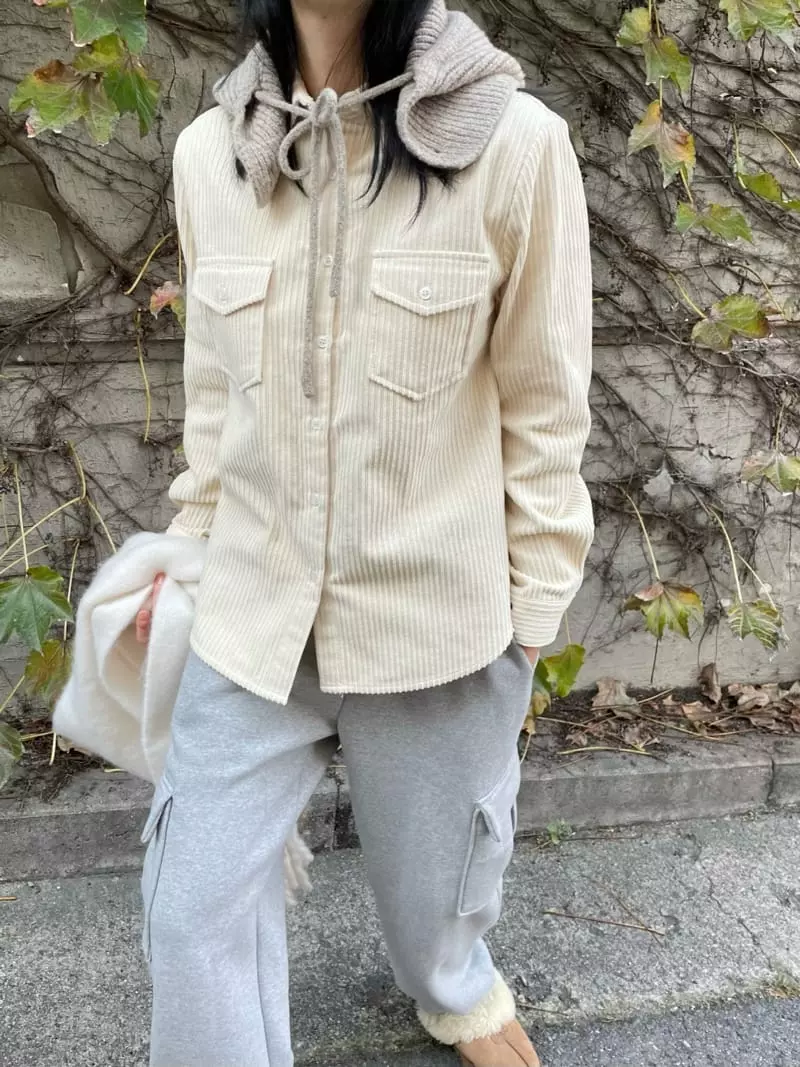 Levase - Korean Women Fashion - #womensfashion - Rib Shirt - 3