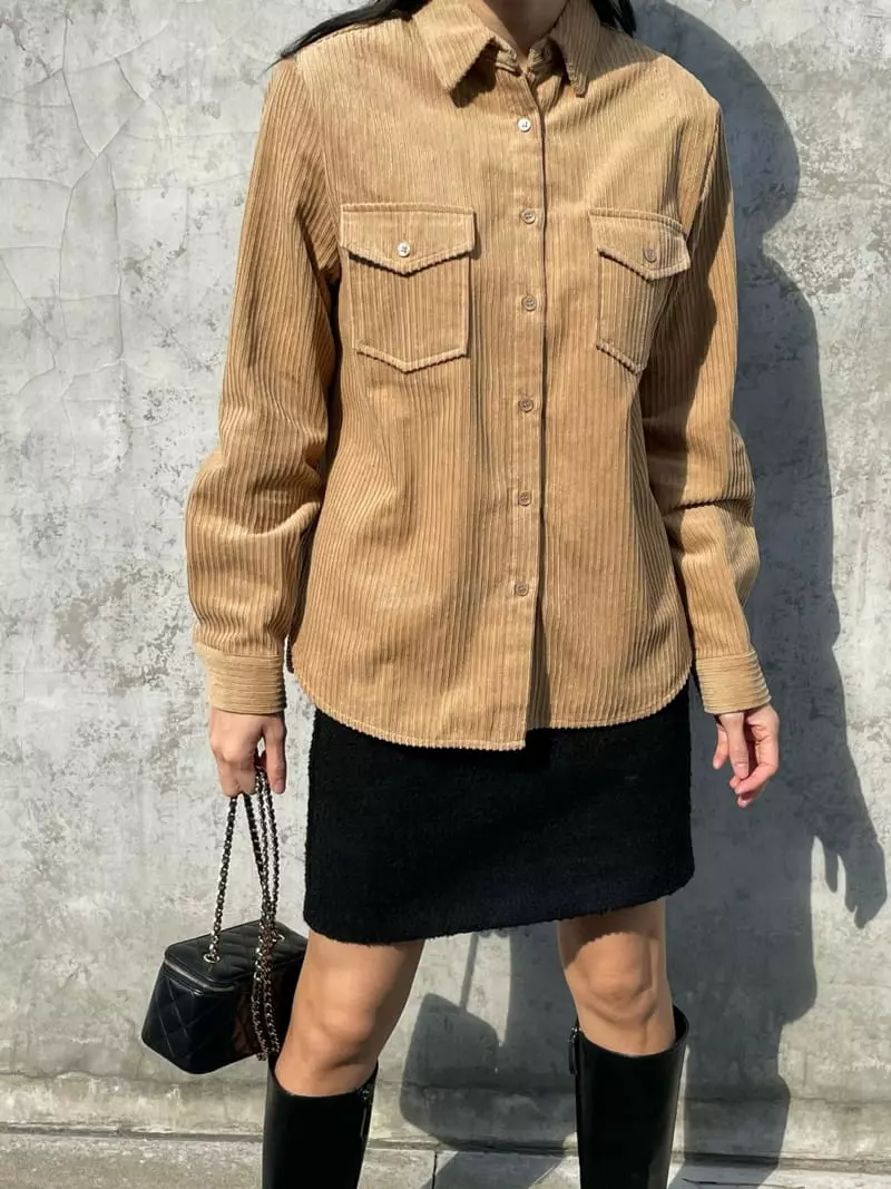 Levase - Korean Women Fashion - #womensfashion - Rib Shirt - 9