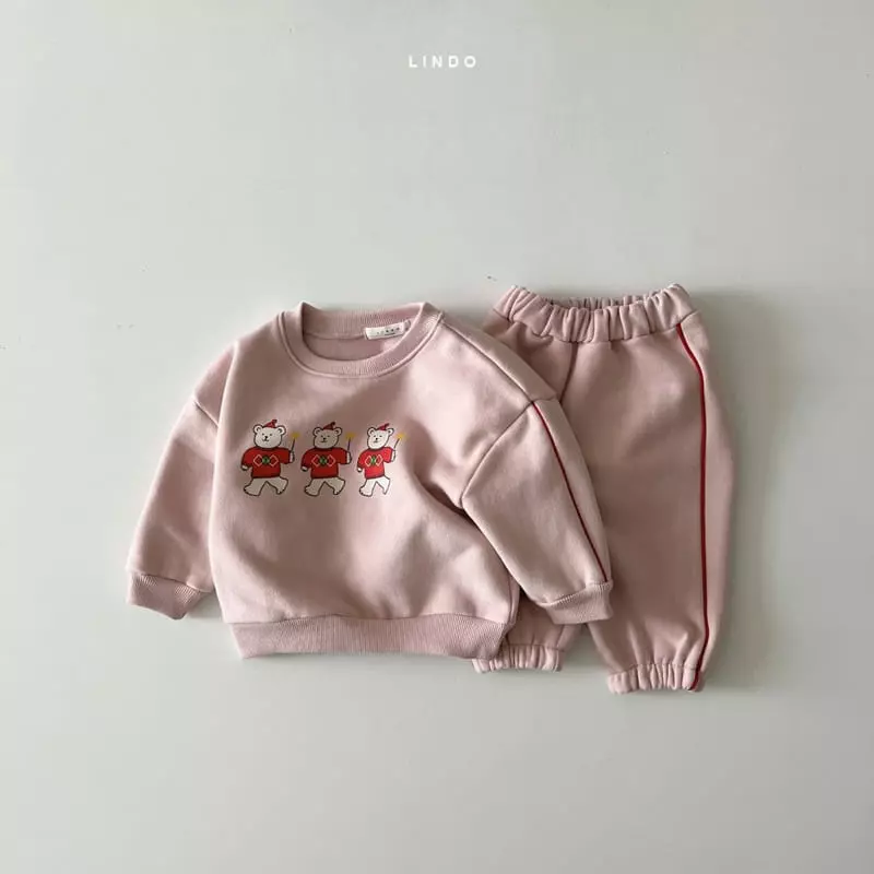 Lindo - Korean Children Fashion - #childofig - Star Bear Fleece Top Bottom Set - 2