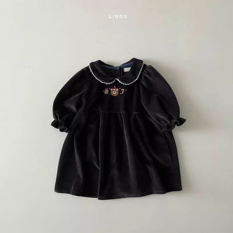 Lindo - Korean Children Fashion - #childrensboutique - Frin Velvet One-piece - 2