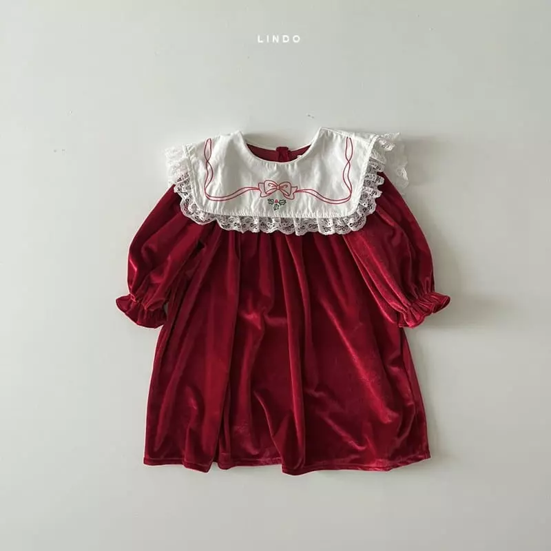 Lindo - Korean Children Fashion - #designkidswear - Frin Velvet One-piece - 3