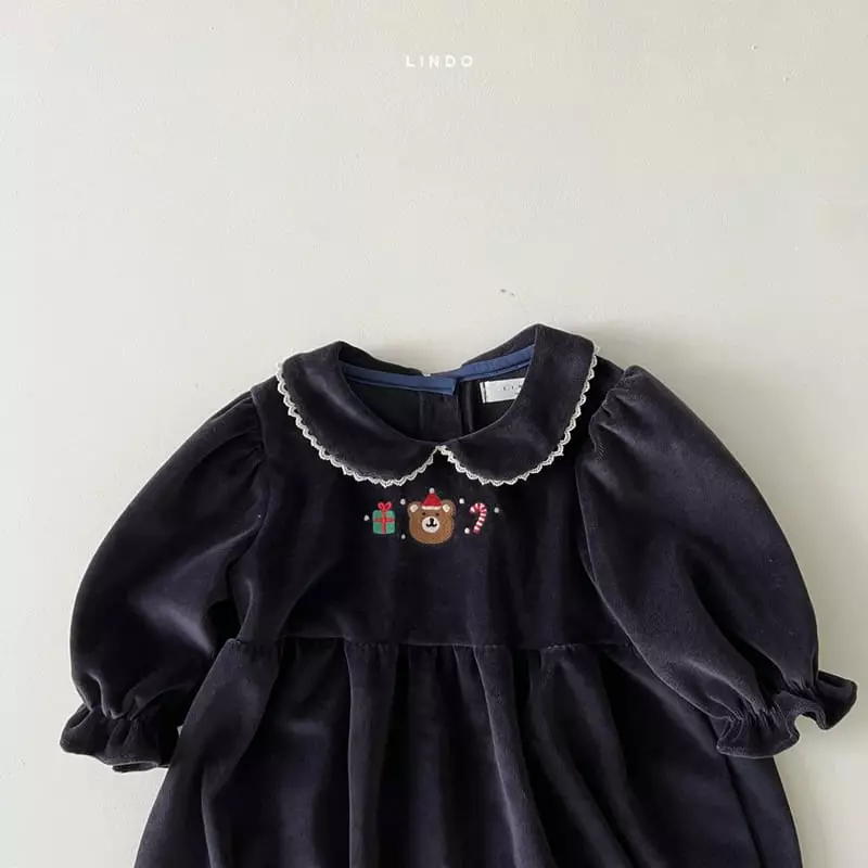Lindo - Korean Children Fashion - #designkidswear - Frin Velvet One-piece - 4