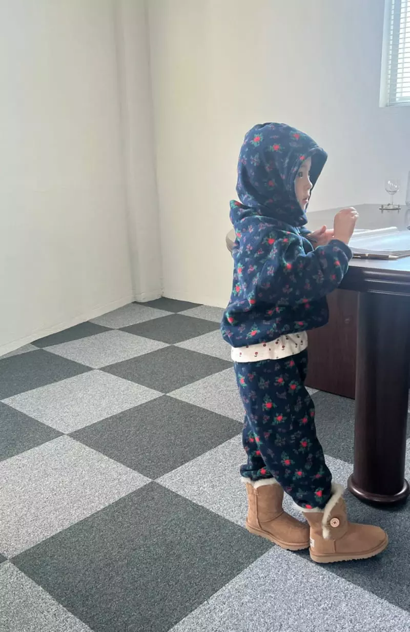 Little Colli - Korean Children Fashion - #magicofchildhood - Fleece Top Bottom Set - 2
