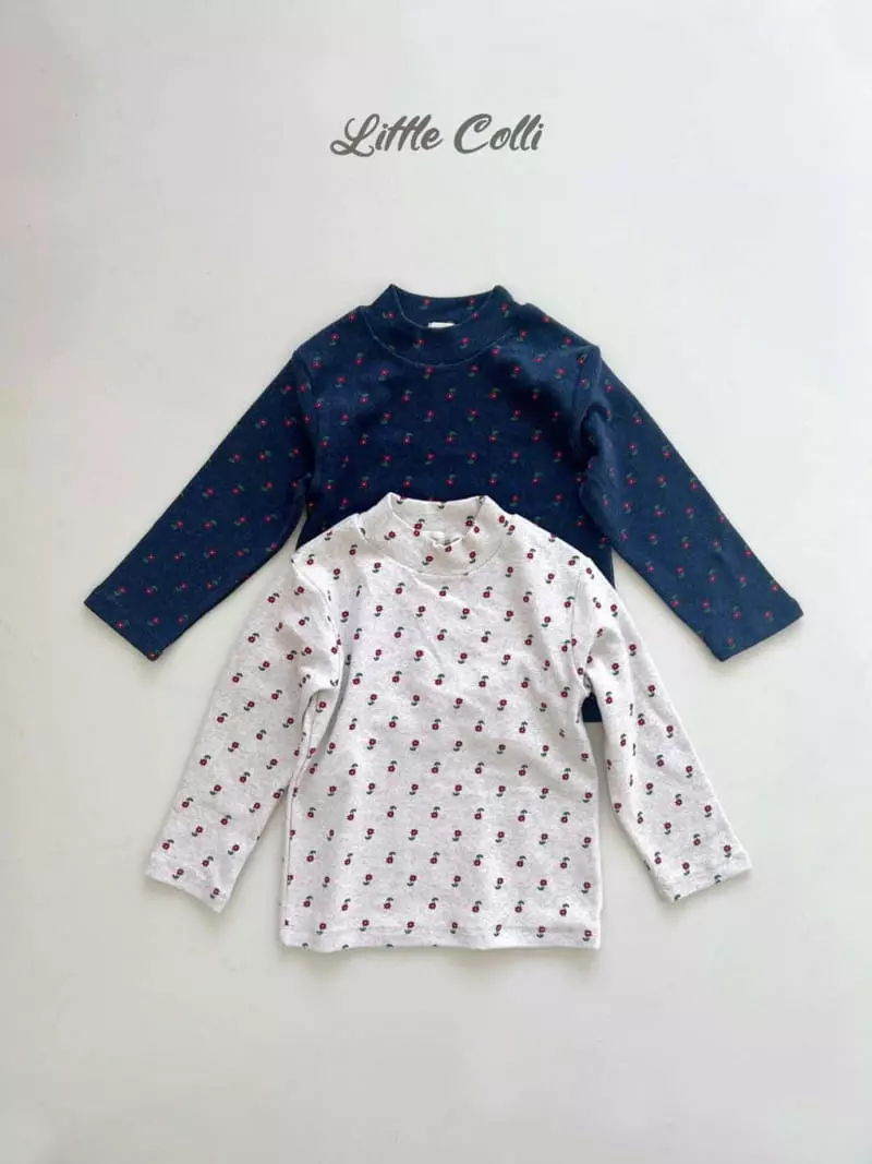 Little Colli - Korean Children Fashion - #magicofchildhood - Small Flower Turtleneck  - 8