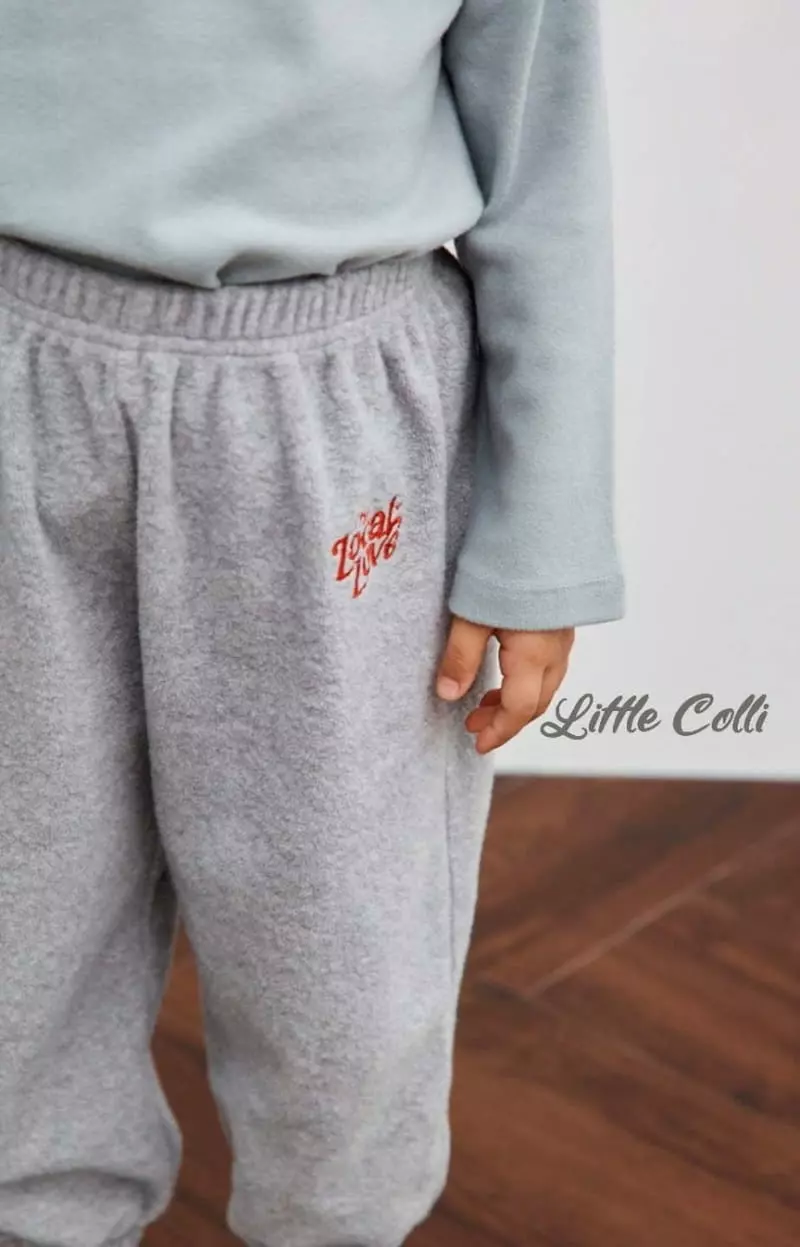 Little Colli - Korean Children Fashion - #minifashionista - Love Fleece Pants - 6