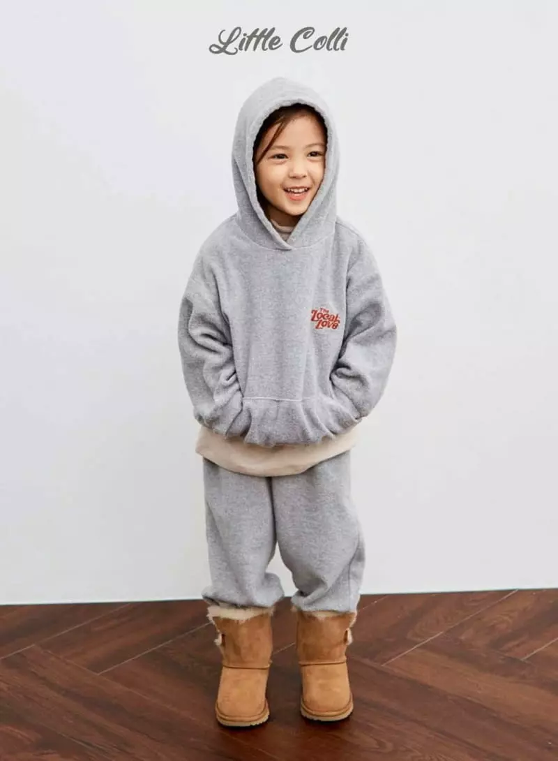 Little Colli - Korean Children Fashion - #prettylittlegirls - Love Fleece Hoody - 8
