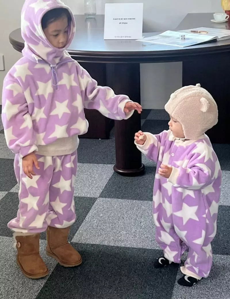 Little Colli - Korean Children Fashion - #minifashionista - Fleece Top Bottom Set - 4