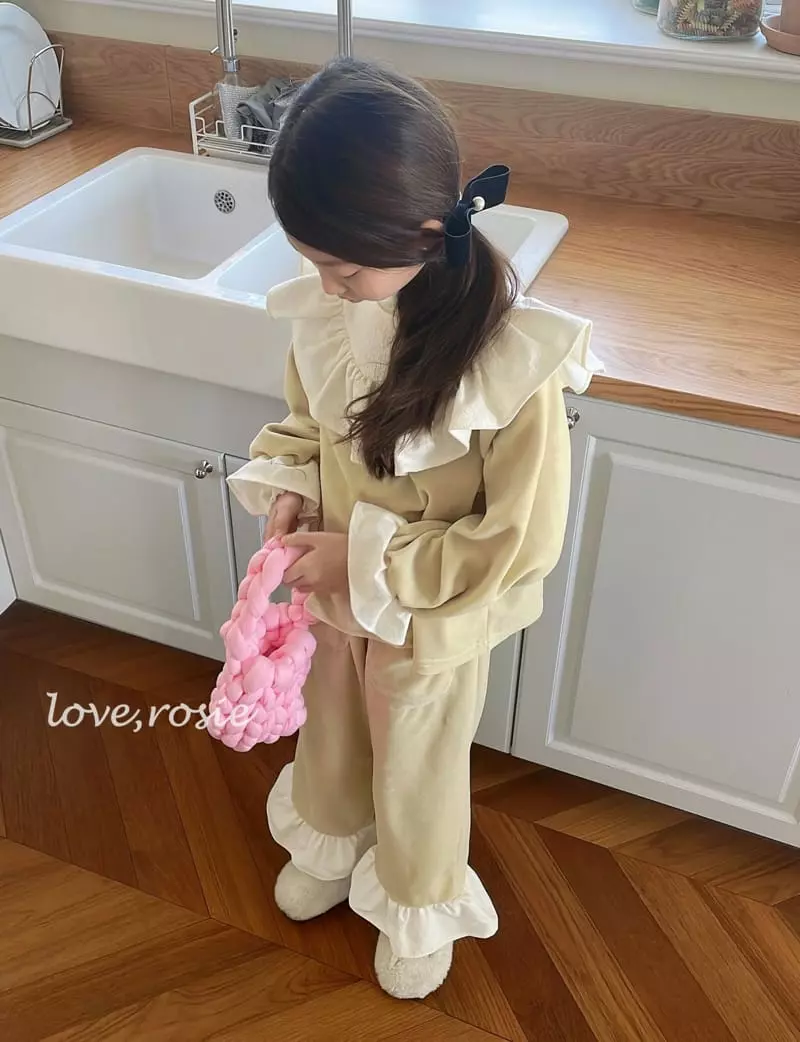 Love Rosie - Korean Children Fashion - #kidzfashiontrend - Shopia Collat Set Butter Yellow - 2