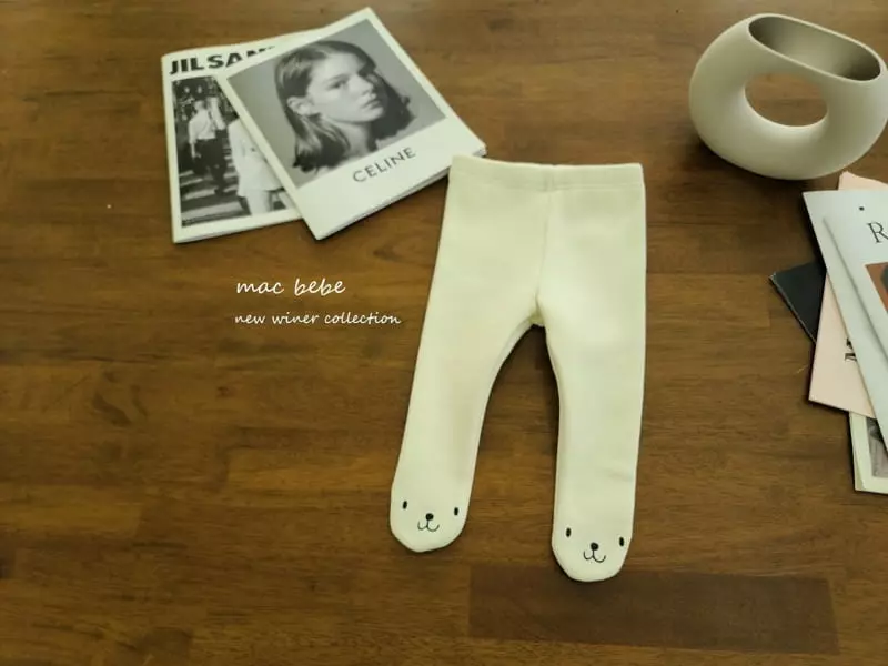 Mac - Korean Baby Fashion - #babyoninstagram - Fleece Foot Leggings - 4