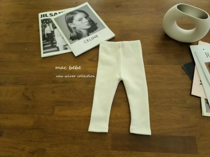 Mac - Korean Baby Fashion - #babyootd - Fleece Leggings - 2