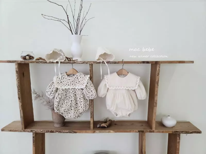 Mac - Korean Baby Fashion - #babyoutfit - Square Bodysuit with Bonnet - 6
