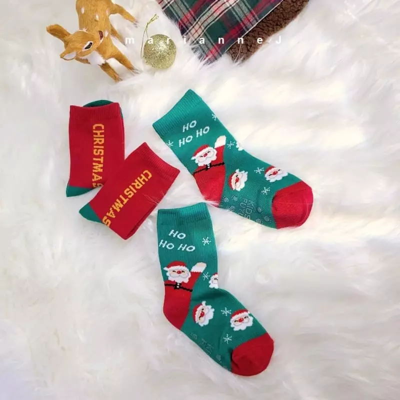 Mariannej - Korean Children Fashion - #Kfashion4kids - Hoi Santa Socks - 3