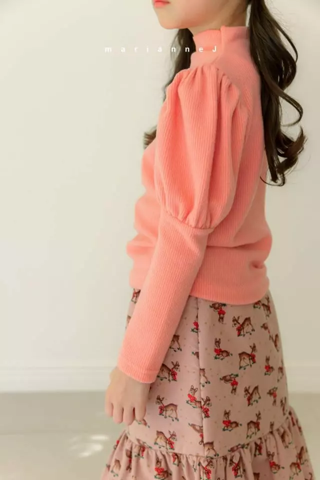 Mariannej - Korean Children Fashion - #childofig - Mellow Puff Sleeves Tee - 6