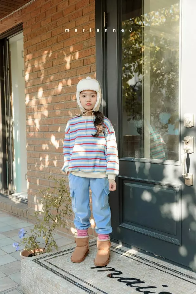 Mariannej - Korean Children Fashion - #childofig - Smil Stripes Sweatshirt - 5