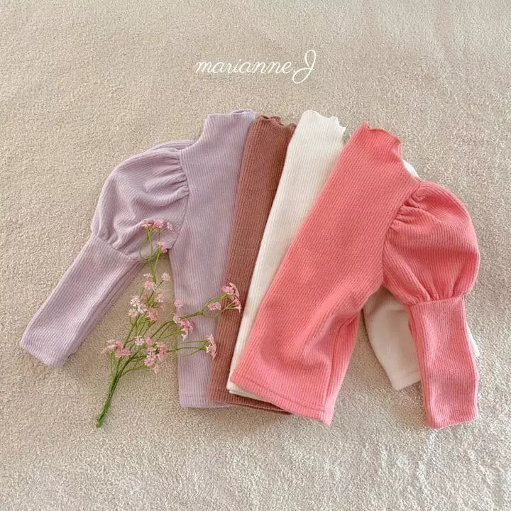 Mariannej - Korean Children Fashion - #discoveringself - Mellow Puff Sleeves Tee - 10