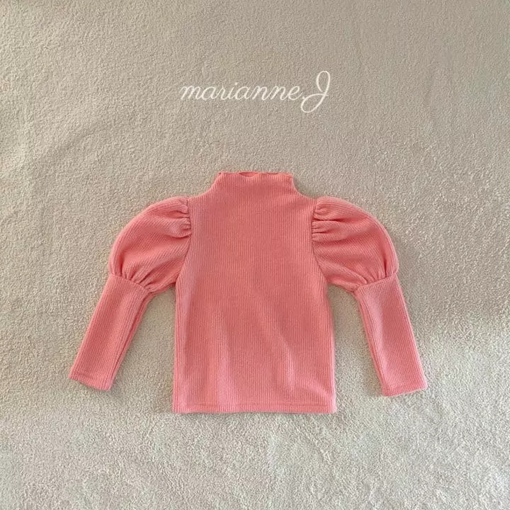 Mariannej - Korean Children Fashion - #kidsshorts - Mellow Puff Sleeves Tee - 12