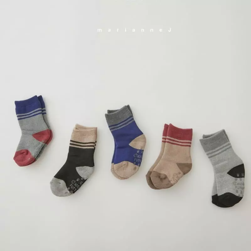 Mariannej - Korean Children Fashion - #kidsstore - Color Two Socks - 6