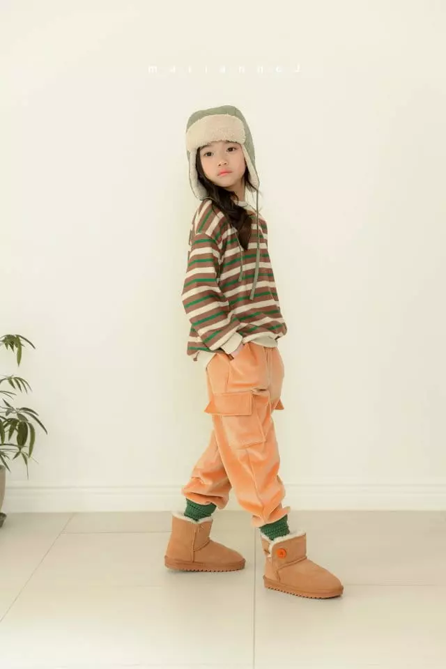 Mariannej - Korean Children Fashion - #kidsstore - Smil Stripes Sweatshirt - 12