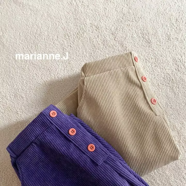 Mariannej - Korean Children Fashion - #kidzfashiontrend - Button Rib Pants - 10