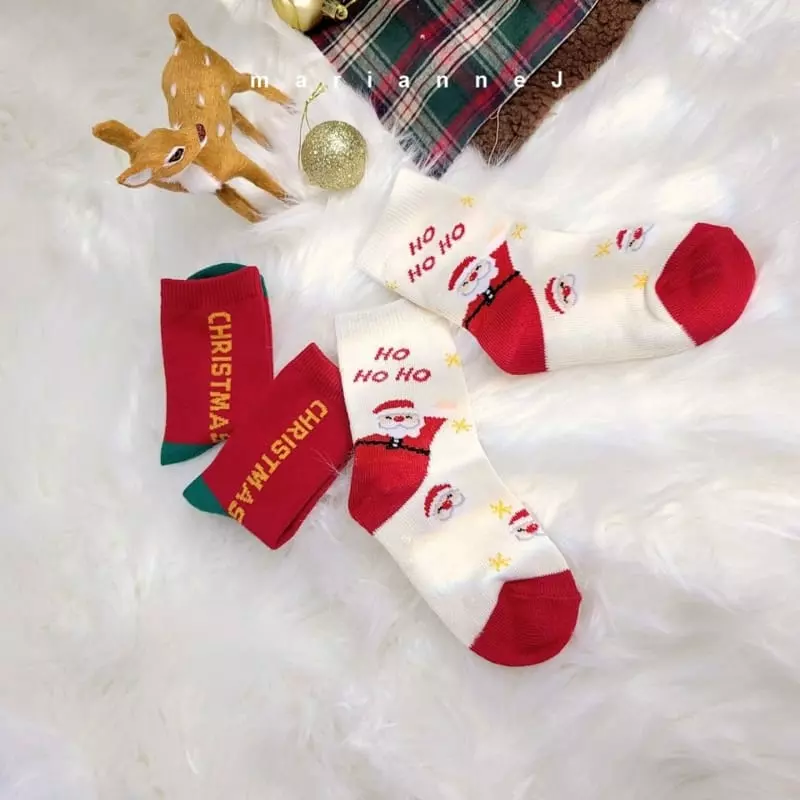 Mariannej - Korean Children Fashion - #Kfashion4kids - Hoi Santa Socks - 4
