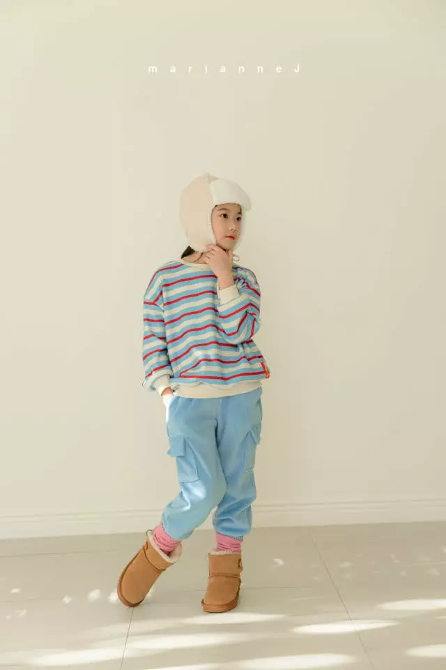 Mariannej - Korean Children Fashion - #magicofchildhood - Smil Stripes Sweatshirt - 2