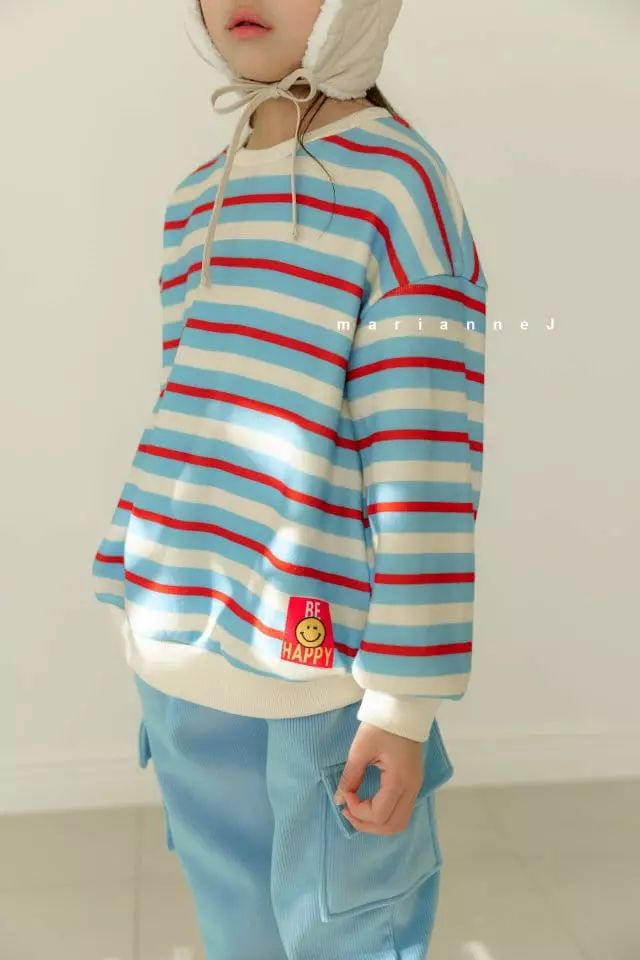 Mariannej - Korean Children Fashion - #minifashionista - Smil Stripes Sweatshirt - 4