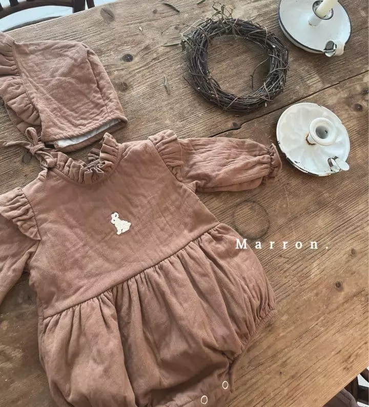 Marron Kid - Korean Baby Fashion - #babyboutiqueclothing - Bebe Rabbit Bodysuit with Bonnet
