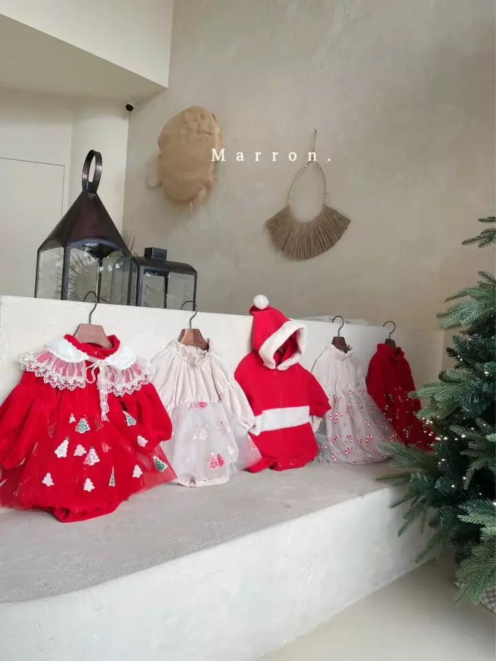 Marron Kid - Korean Baby Fashion - #babyclothing - Santa Bodysuit - 3