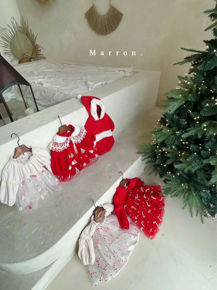 Marron Kid - Korean Baby Fashion - #babyclothing - Santa Bodysuit - 4