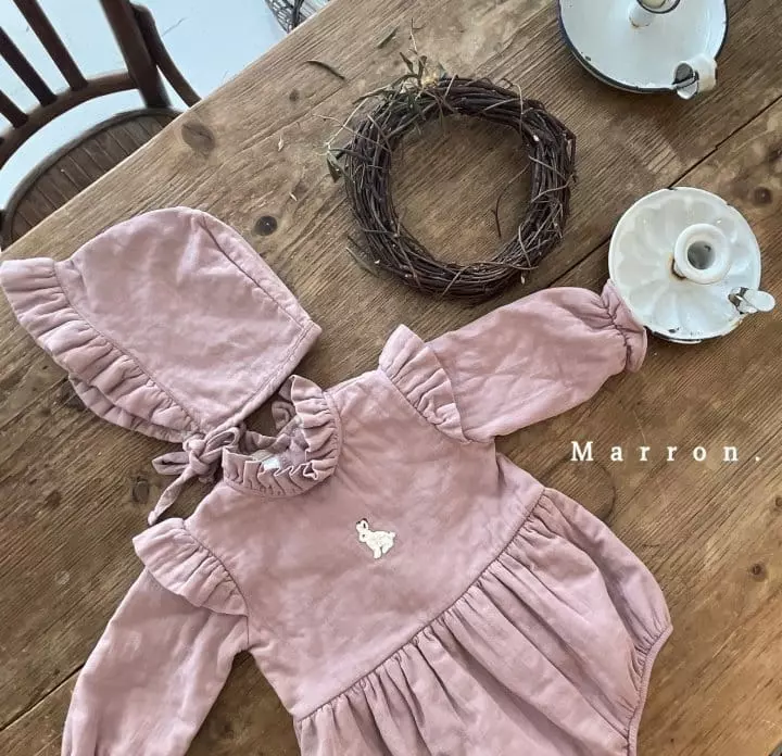 Marron Kid - Korean Baby Fashion - #babyfashion - Bebe Rabbit Bodysuit with Bonnet - 3
