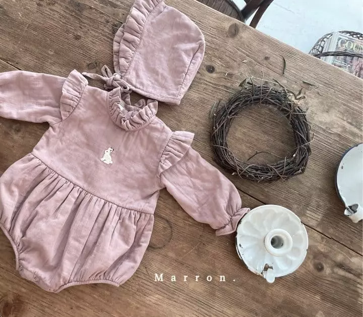 Marron Kid - Korean Baby Fashion - #babyfashion - Bebe Rabbit Bodysuit with Bonnet - 4