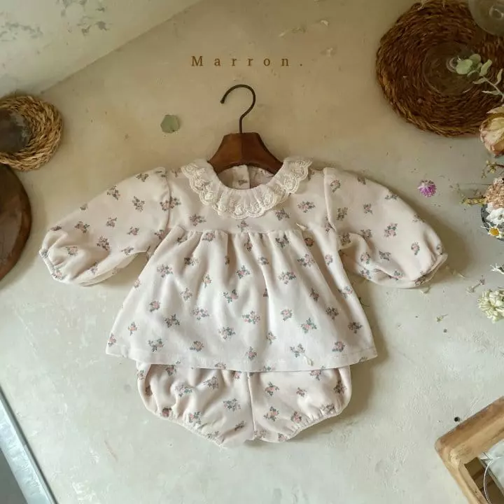 Marron Kid - Korean Baby Fashion - #babygirlfashion - Bebe Romance Blouse