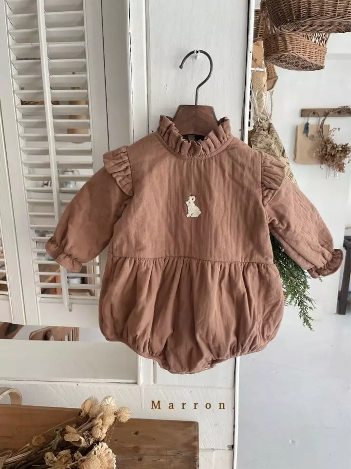 Marron Kid - Korean Baby Fashion - #babyoninstagram - Bebe Rabbit Bodysuit with Bonnet - 7