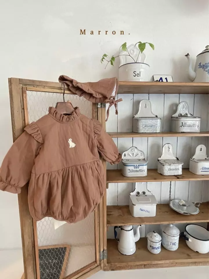 Marron Kid - Korean Baby Fashion - #babyootd - Bebe Rabbit Bodysuit with Bonnet - 8