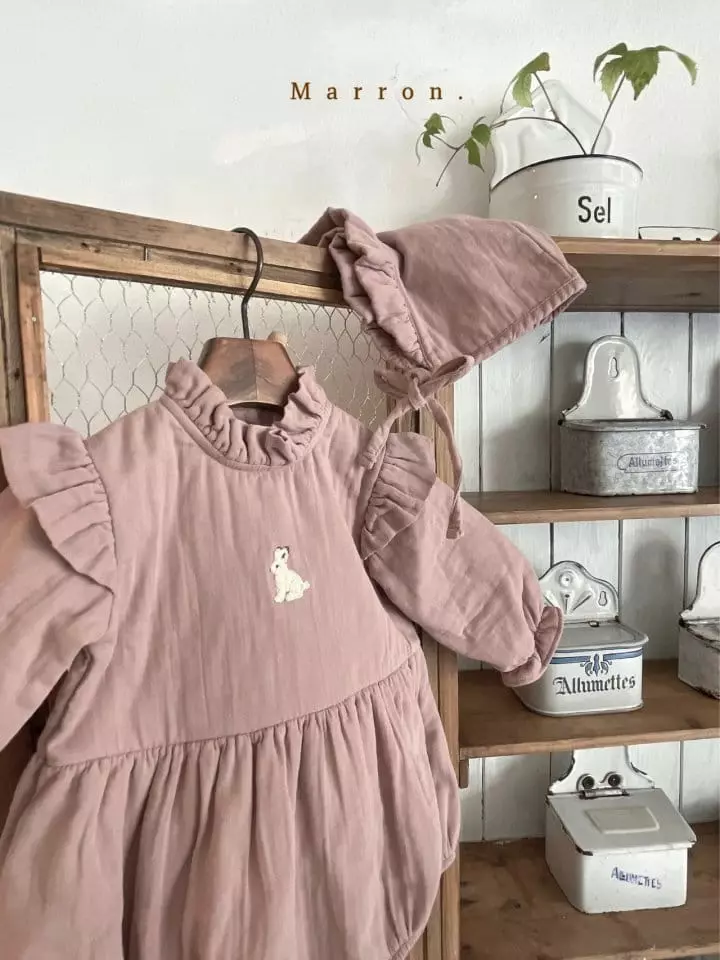 Marron Kid - Korean Baby Fashion - #babyoutfit - Bebe Rabbit Bodysuit with Bonnet - 10