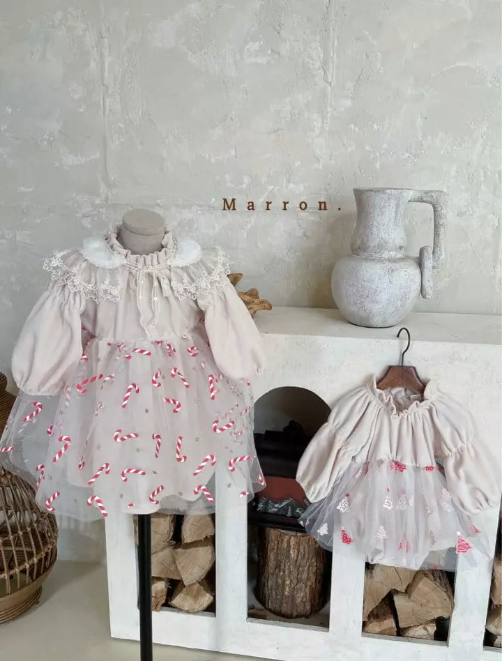 Marron Kid - Korean Children Fashion - #Kfashion4kids - Christmas One-piece - 8