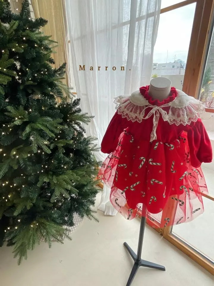 Marron Kid - Korean Children Fashion - #designkidswear - Christmas One-piece - 2