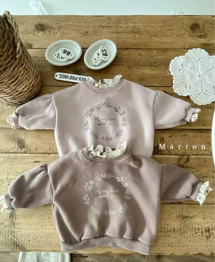 Marron Kid - Korean Children Fashion - #discoveringself - Marron Fleece Top Bottom Set - 11