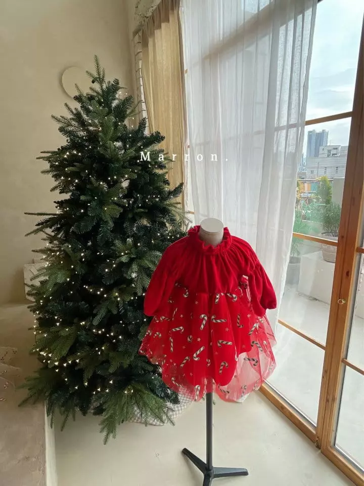 Marron Kid - Korean Children Fashion - #kidsshorts - Christmas One-piece - 5