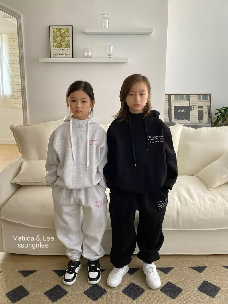 Matilda & Lee - Korean Children Fashion - #minifashionista - Lettering Hoody Set