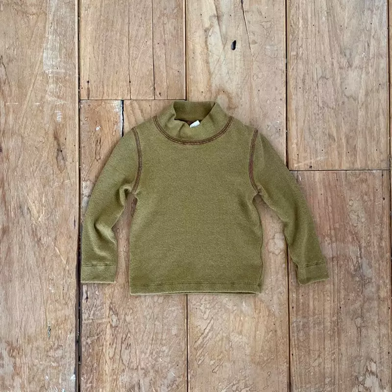 Melmel - Korean Baby Fashion - #smilingbaby - Warm Half Turtleneck Tee - 4