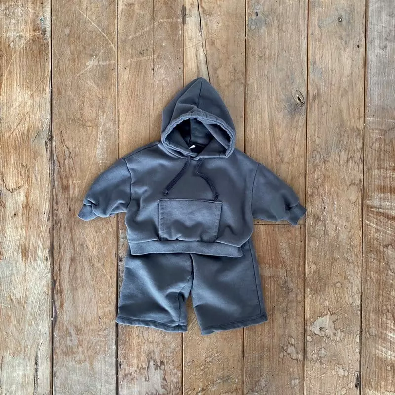 Melmel - Korean Baby Fashion - #babyboutiqueclothing - Fleece Hoody Set - 2