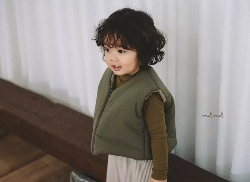 Melmel - Korean Baby Fashion - #babyboutiqueclothing - Short Padding Vest - 12